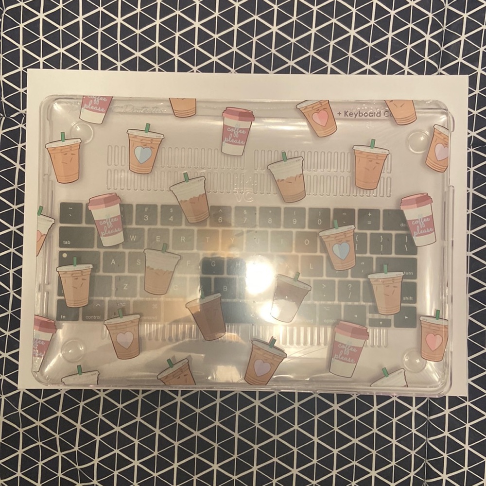 Velvet caviar Mac book air coffee please case. model A1706